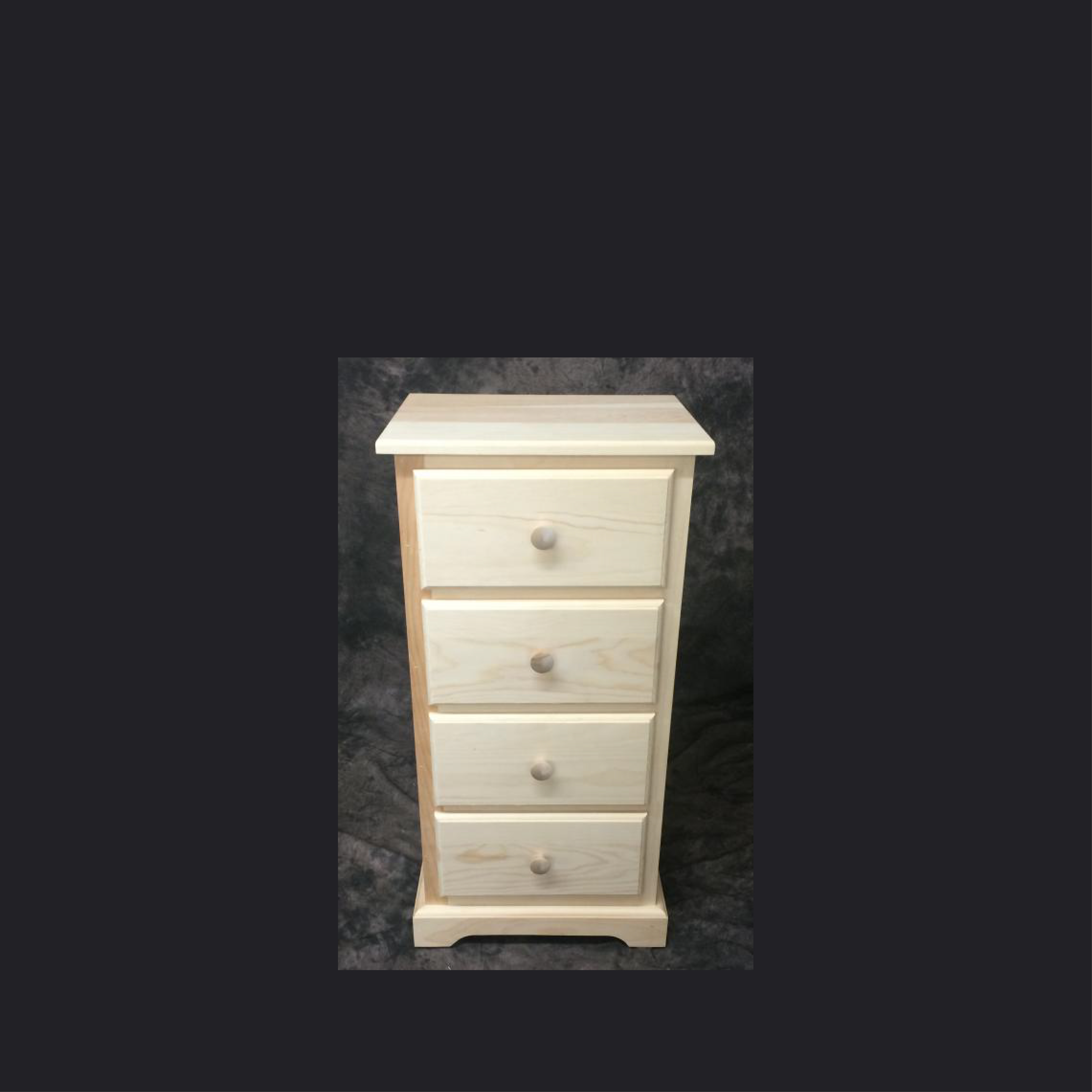 Narrow And Tall Nightstand With Four Drawers Country Cottage