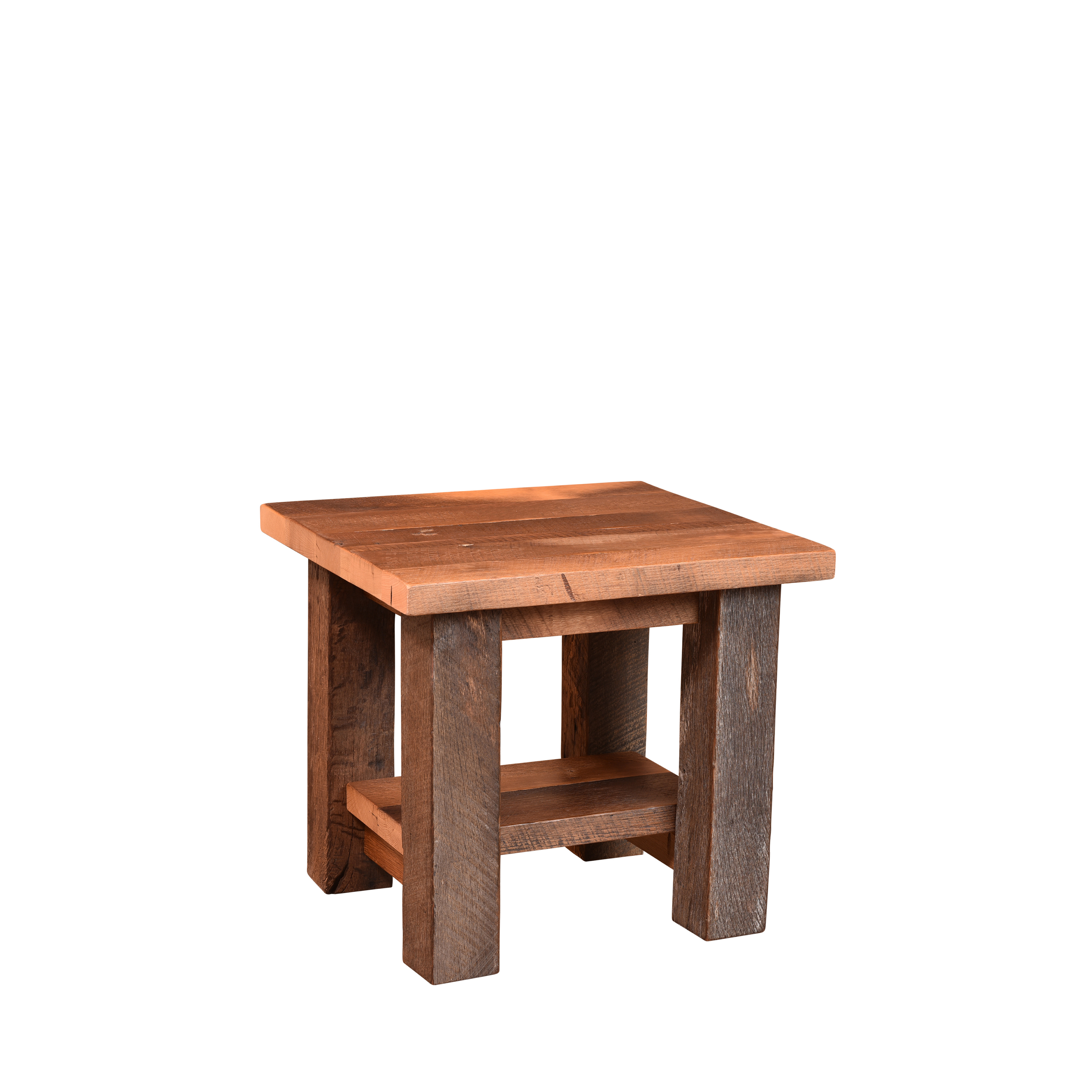 Reclaimed Wood End Table Country, Reclaimed Wood Side Table